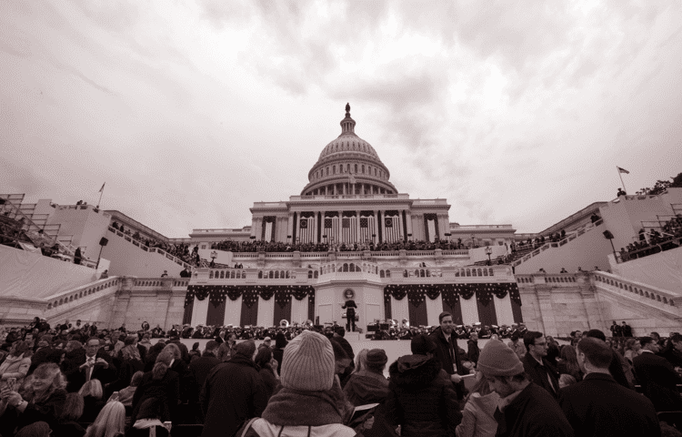 US Capitol building on Inauguration Day
